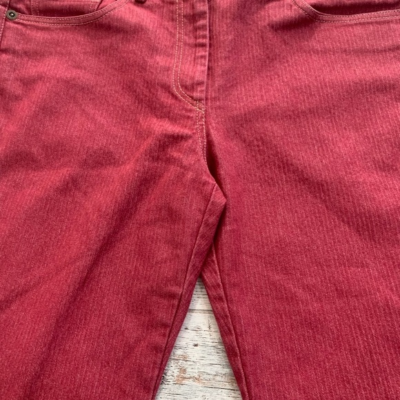 Cynthia Steffe Red Herringbone Fabric Jeans - Picture 2 of 6